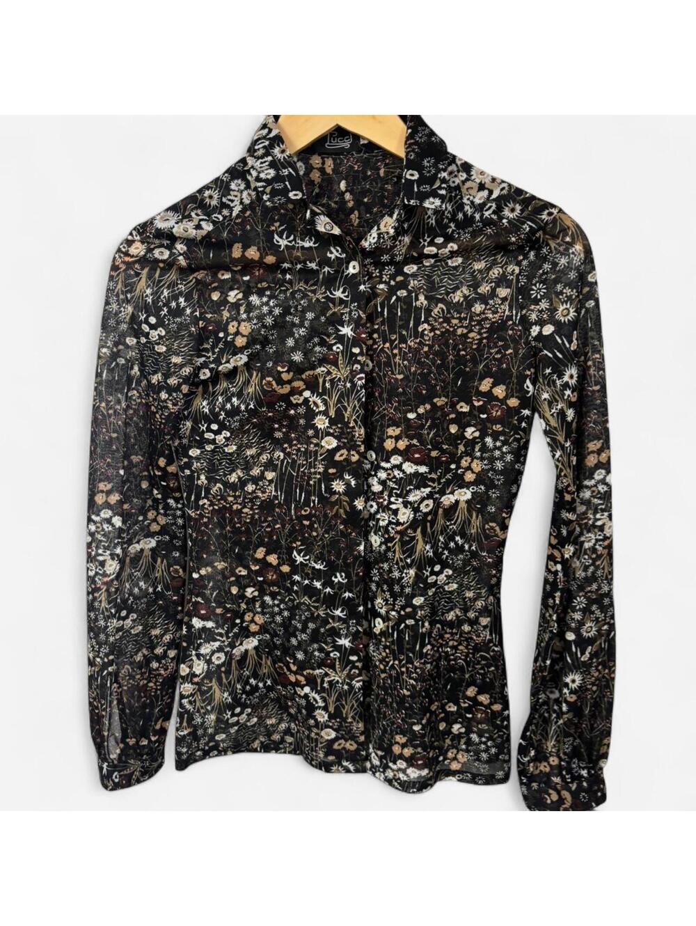 Women's 70's Vintage Floral Button Up